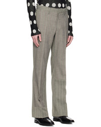 Pantalon chino à chevrons gris MM6 MAISON MARGIELA