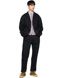 Pantalon chino à chevrons noir Engineered Garments