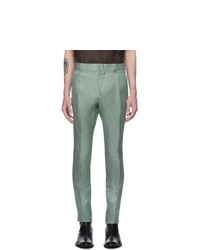 Pantalon chino à chevrons vert menthe