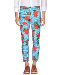 Pantalon chino à fleurs multicolore