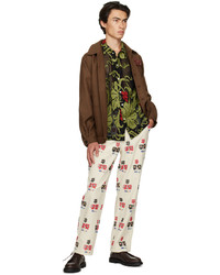 Pantalon chino à fleurs multicolore Bode