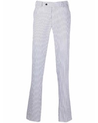 Pantalon chino à rayures verticales blanc et bleu marine PT TORINO