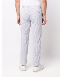 Pantalon chino à rayures verticales blanc et bleu marine PT TORINO