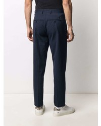 Pantalon chino à rayures verticales bleu marine Department 5