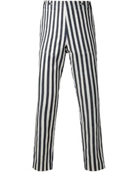 Pantalon chino à rayures verticales noir et blanc TOMORROWLAND