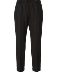 Pantalon chino à rayures verticales noir
