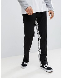 Pantalon chino à rayures verticales noir ASOS DESIGN