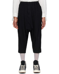 Pantalon chino à rayures verticales noir Black Comme Des Garçons
