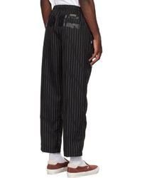Pantalon chino à rayures verticales noir DEVÁ STATES