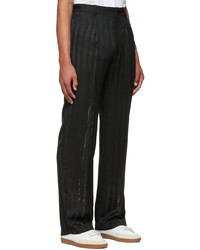 Pantalon chino à rayures verticales noir Carlota Barrera