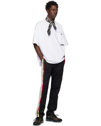 Pantalon chino à rayures verticales noir Incotex Red x FACETASM