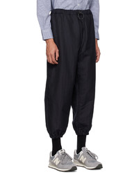 Pantalon chino à rayures verticales noir Comme des Garcons Homme
