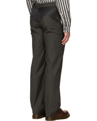 Pantalon chino à rayures verticales noir Labrum