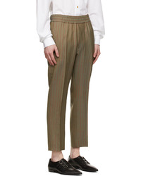 Pantalon chino à rayures verticales olive Vivienne Westwood
