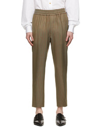 Pantalon chino à rayures verticales olive Vivienne Westwood