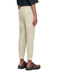 Pantalon chino beige Homme Plissé Issey Miyake