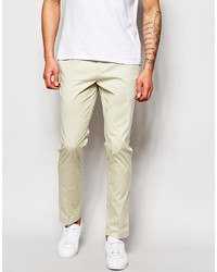 Pantalon chino beige Solid