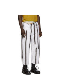 Pantalon chino blanc et noir Eckhaus Latta