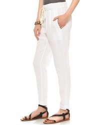Pantalon chino blanc Enza Costa