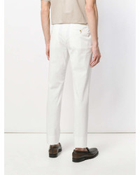 Pantalon chino blanc Lardini