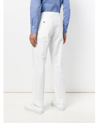 Pantalon chino blanc Canali