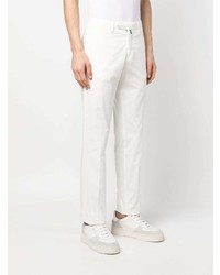 Pantalon chino blanc Borrelli