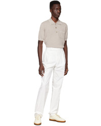 Pantalon chino blanc Brunello Cucinelli