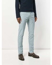 Pantalon chino bleu clair Incotex