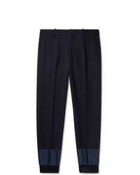 Pantalon chino bleu marine Alexander McQueen