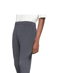 Pantalon chino bleu marine Homme Plissé Issey Miyake