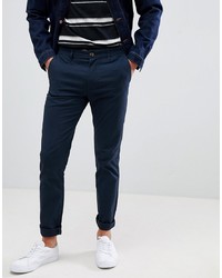Pantalon chino bleu marine Burton Menswear