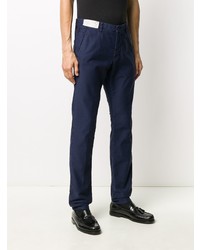 Pantalon chino bleu marine Incotex