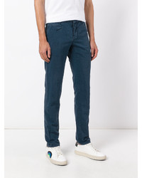 Pantalon chino bleu marine Incotex