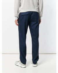 Pantalon chino bleu marine Lanvin