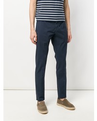 Pantalon chino bleu marine Incotex