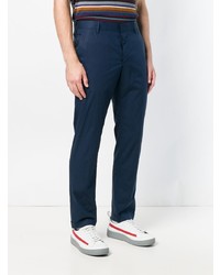 Pantalon chino bleu marine Prada