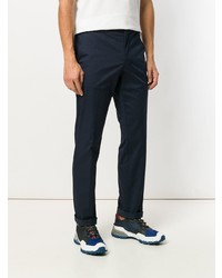 Pantalon chino bleu marine Prada