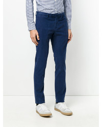 Pantalon chino bleu marine Incotex