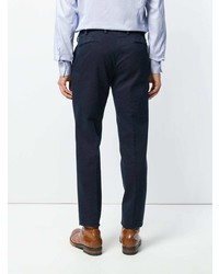 Pantalon chino bleu marine Dell'oglio