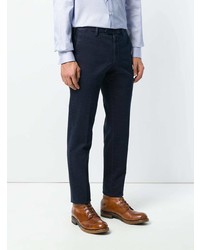 Pantalon chino bleu marine Dell'oglio