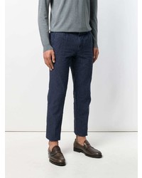 Pantalon chino bleu marine Incotex