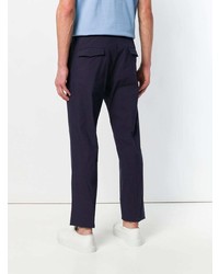 Pantalon chino bleu marine Prada