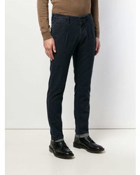 Pantalon chino bleu marine Incotex