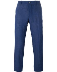 Pantalon chino bleu marine Corneliani