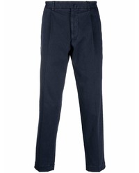 Pantalon chino bleu marine Dell'oglio