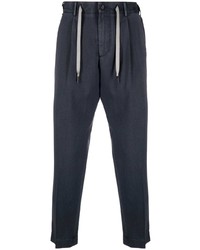 Pantalon chino bleu marine Dell'oglio