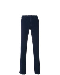 Pantalon chino bleu marine Dell'oglio