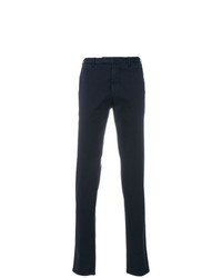 Pantalon chino bleu marine Dell'oglio