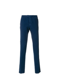 Pantalon chino bleu marine Dell'oglio