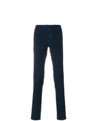 Pantalon chino bleu marine Dell'oglio